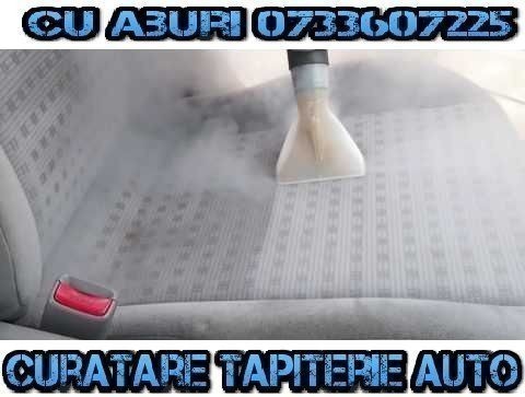 curatare tapiterie auto cu aburi prin injectie - extractie bucuresti Spalare si curatare tapiterie auto cu aburi profesionala