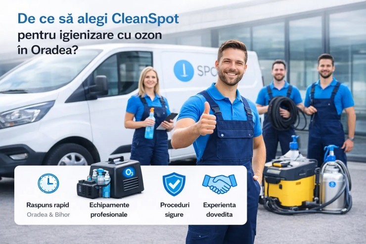 CleanSpot Oradea Recomandat Local pentru Curatare Tapiterie Profesionala si Igienizare Profunda