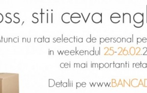 Obtine pe loc un job in weekendul 25-26 februarie 2017, cand unul din cei mai importanti  angajatori britanici din domeniul retail selecteaza personal la Brasov