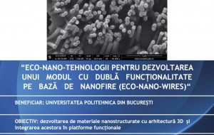 FINALIZAREA PROIECTULUI ECO-NANO-TEHNOLOGII PENTRU DEZVOLTAREA UNUI   MODUL   CU   DUBLĂ   FUNCȚIONALITATE   PE   BAZĂ   DE   NANOFIRE (ECONANOWIRES)