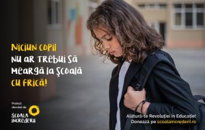 Peste 200 de copii, părinți și profesori, victime ale bullyingului și violenței în școli, au avut curajul să vorbească despre experiențele trăite. Școala Încrederii face apel la români pentru a contribui la siguranța copiilor