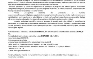 Finalizarea proiectului &bdquo;Digitalizarea Asociației Consultanților &icirc;n Dezvoltare Comunitară&rdquo;